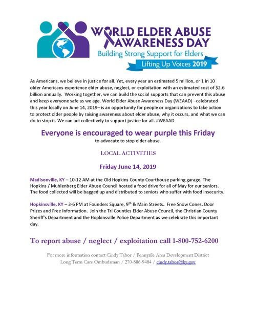 Elder Abuse Activities