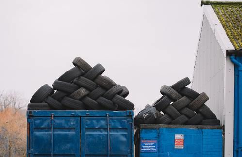 Pile of vehicle tires