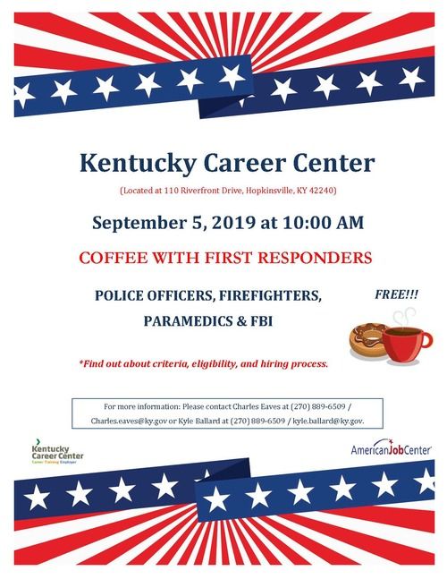 Coffee With First Responders Flyer